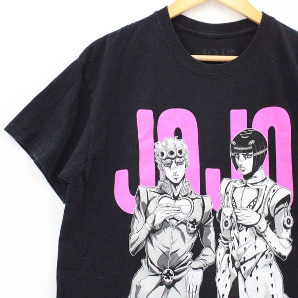 JoJo's Bizarre Adventure Shirt Mens Black Anime Graphic Logo Cotton Size Large L - Picture 3 of 9